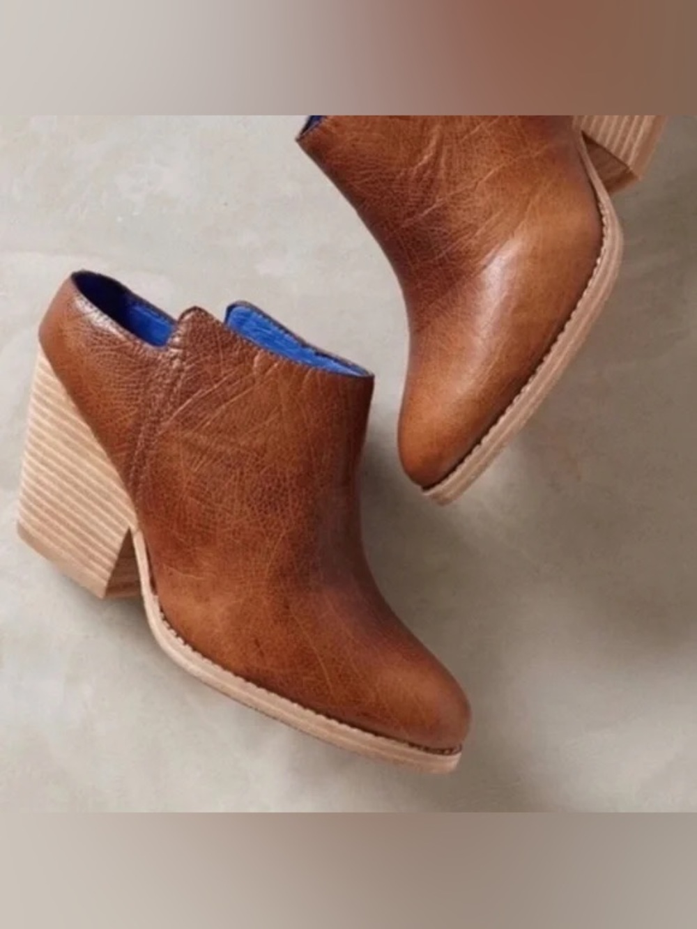 Anthropologie Jeffrey Cambell Ibiza Vinton Brown Leather Mules Western Cowgirl